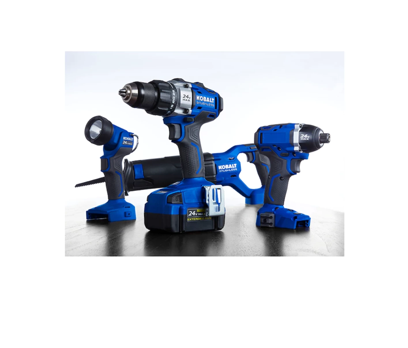 Kobalt KLC 4024A-03 4-Tool 24-Volt Max Brushless Power Tool Combo Kit With Soft Case (1-Battery Included And Charger Included) - Image 2