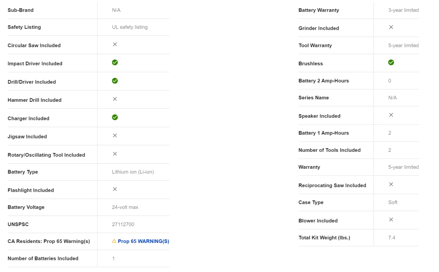 Kobalt KLC 2024A-03 2-Tool 24-Volt Max Brushless Power Tool Combo Kit With Soft Case (1-Battery Included And Charger Included) - Image 11