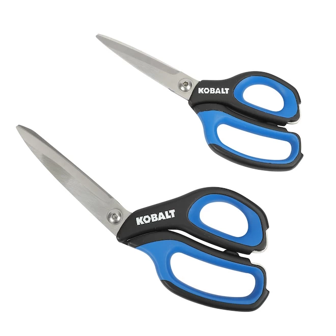 Kobalt 4.7-in Stainless Steel Molded Handle Scissors Kit Of 2 - Image 5