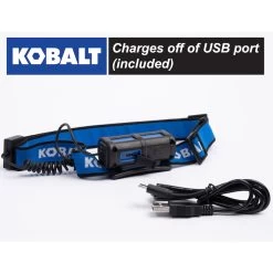 Kobalt 400 Lumens LED Rechargeable Headlamp
