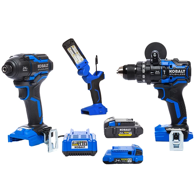 Kobalt XTR 3-Tool Combo Kit - Batteries, Charger And Hard Case Included - Brushless Motor - Image 4