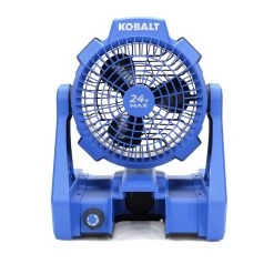 Kobalt 24-V Max Cordless Jobsite Fan - 600-CFM - Blue - Bare Tool Without Battery
