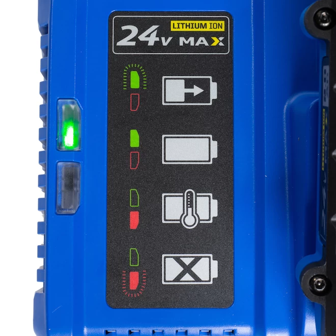 Kobalt 24 V Max Lithium-Ion Battery Charger - Blue - LED Charge Indicator - Image 4