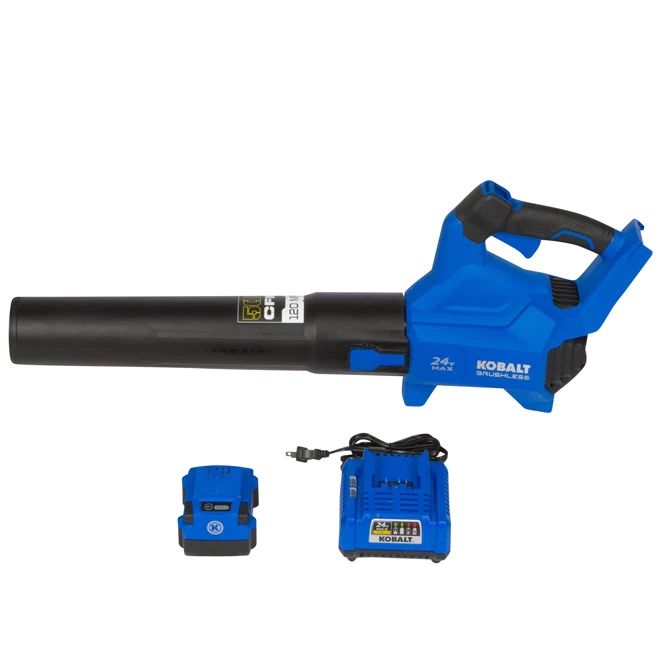 Kobalt 24V Lithium Ion 500 CFM Brushless Cordless Electric Leaf Blower - Battery And Charger Included - Image 5
