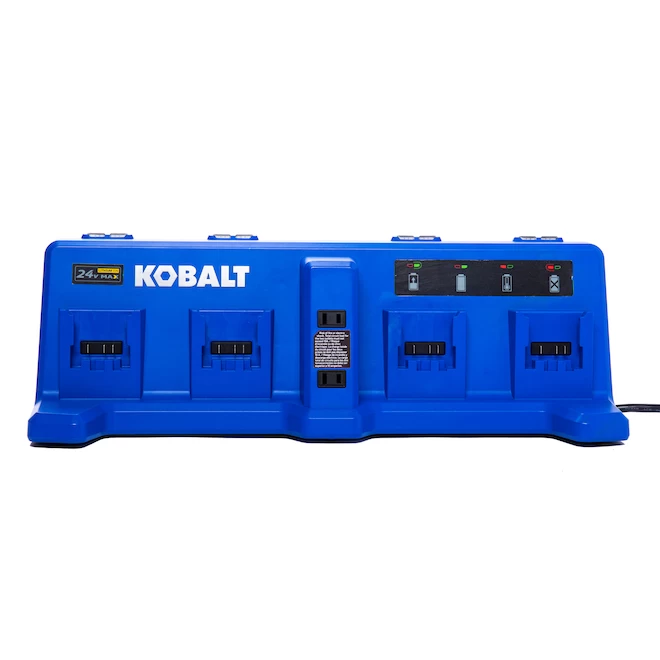 Kobalt 24 V Max Quad Charger For Power Tool Batteries - Blue - Image 2