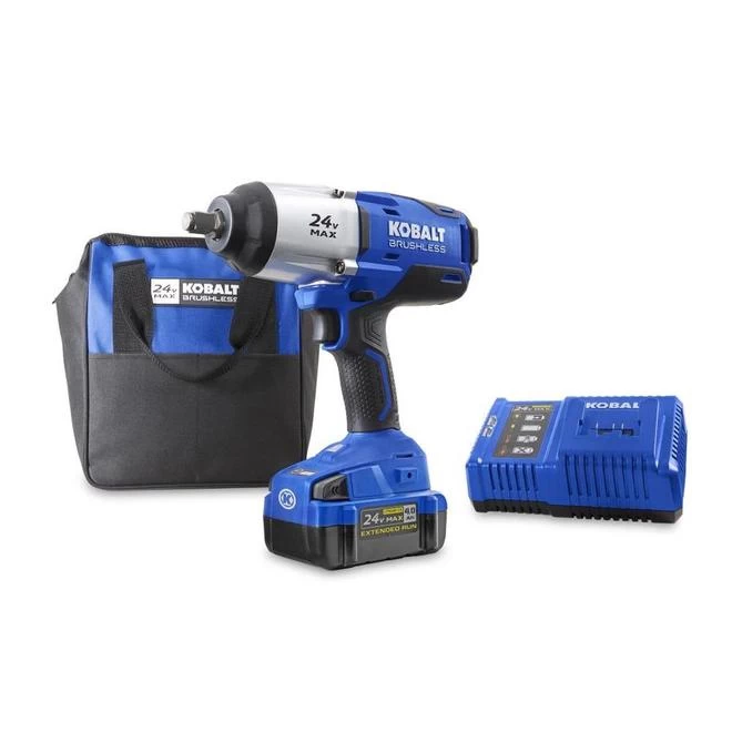 Kobalt 24-V Max 1/2-in Impact Wrench Kit With 4-Ah Battery, Charger And Carrying Bag - Image 5