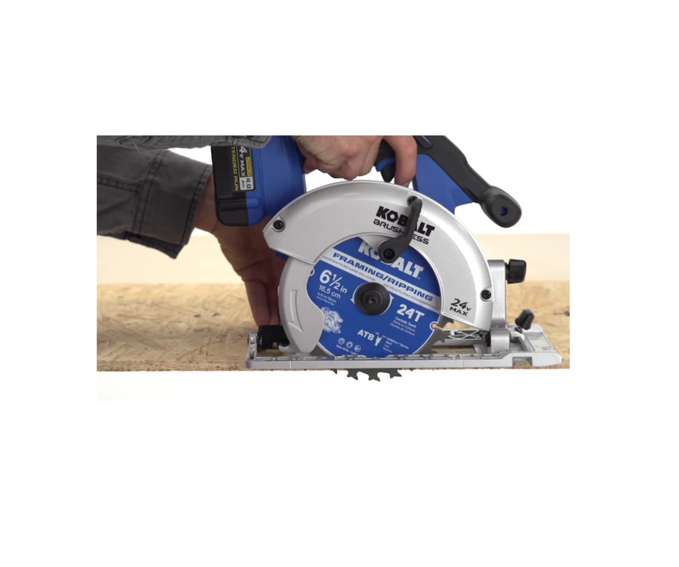 Kobalt KCS 6524B-03 24-Volt Max 6-1/2-in Brushless Cordless Circular Saw - Image 7