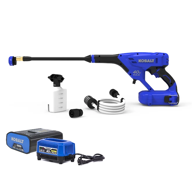 Kobalt 40-Volt Electric Handheld Pressure Washer Kit - 2-Ah - 600-PSI - Blue - Image 2