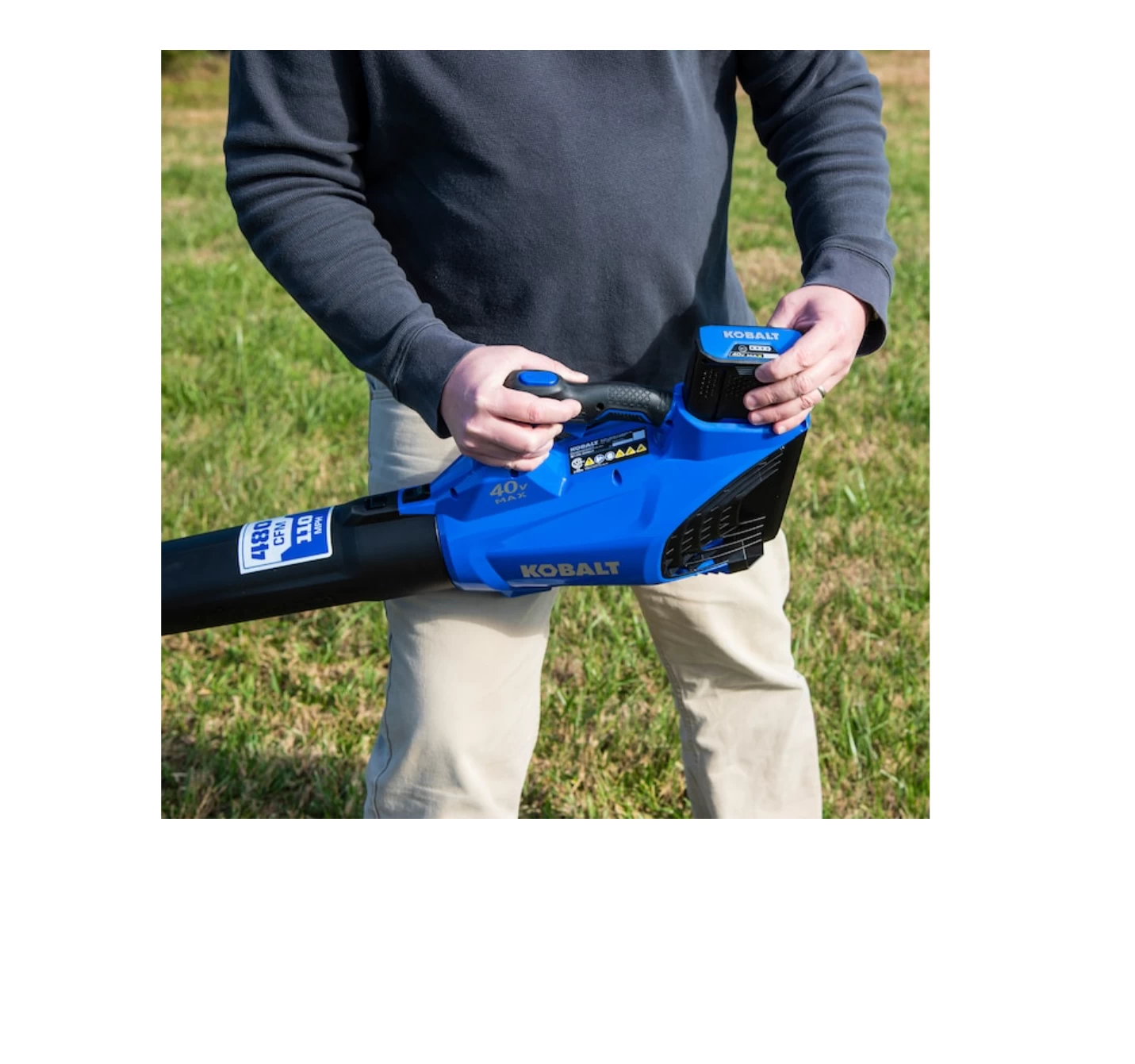 Kobalt KHB 4840-06 40-volt Max 480-CFM 110-MPH Handheld Cordless Electric Leaf Blower (Tool Only) - Image 9