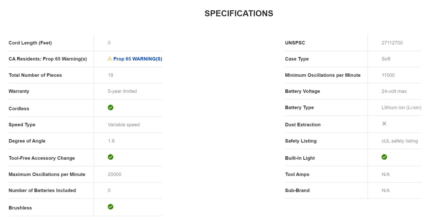Kobalt KMT 124B-03 18-Piece Brushless 24-volt Max Variable Speed Oscillating Multi-Tool Kit With Soft Case - Image 11