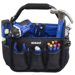 Kobalt 12-in Blue/Black Polyester Tool Tote